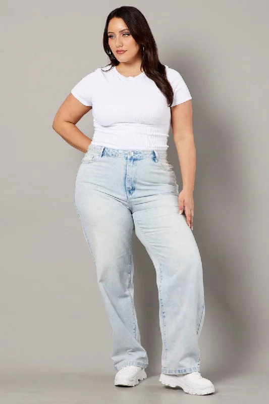 Denim Mom Jeans High Rise Acid Wash