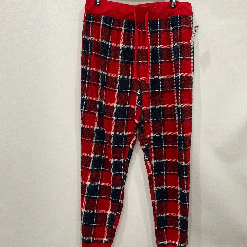 Pajama Pants By Eddie Bauer In Plaid Pattern, Size: L